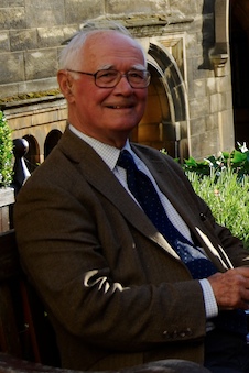 Photo credit: Julia Vitullo-Martin; Description: John Polkinghorne in Cambridge Photo credit: Julia Vitullo-Martin; Description: John Polkinghorne in Cambridge